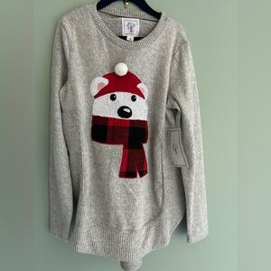Holiday Sweater with Bear Design